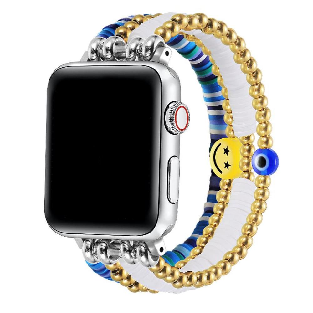 Posh Tech Bestie Beaded Band for Apple Watch 44 45 46 49mm Blue