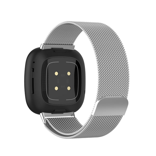 Fitbit versa silver mesh band hotsell