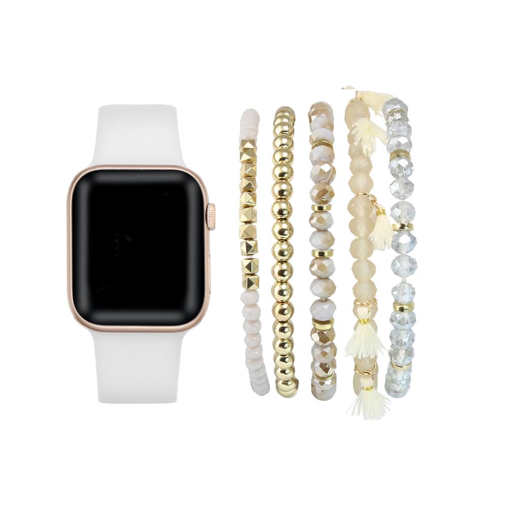 SILICONE BAND FOR APPLE WATCH AND BRACELET BUNDLE