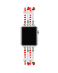 Cherry Beaded Band for Apple Watch