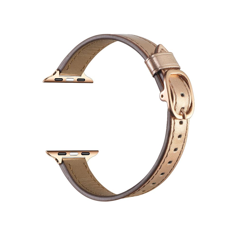 Carmen Skinny Metallic Leather Band for Apple Watch