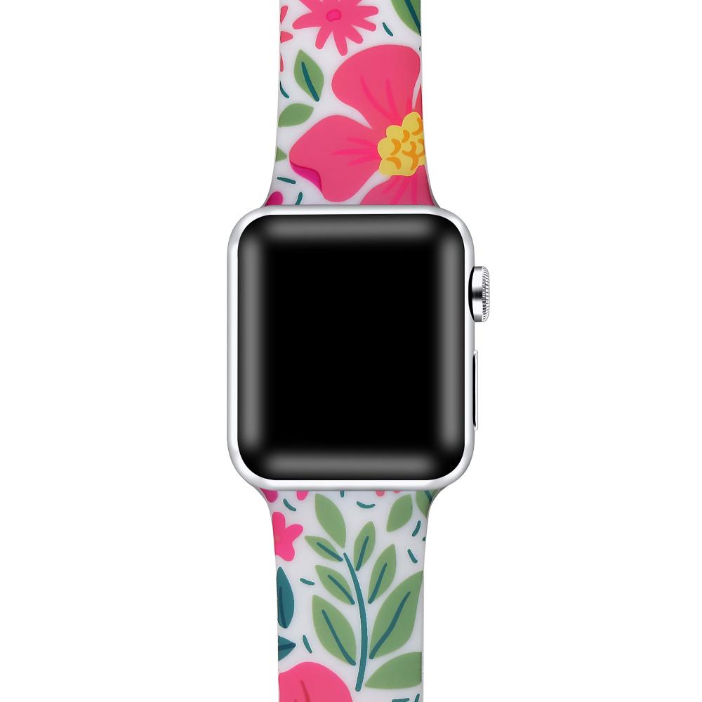 Printed Silicone Band with Pins for Apple Watch