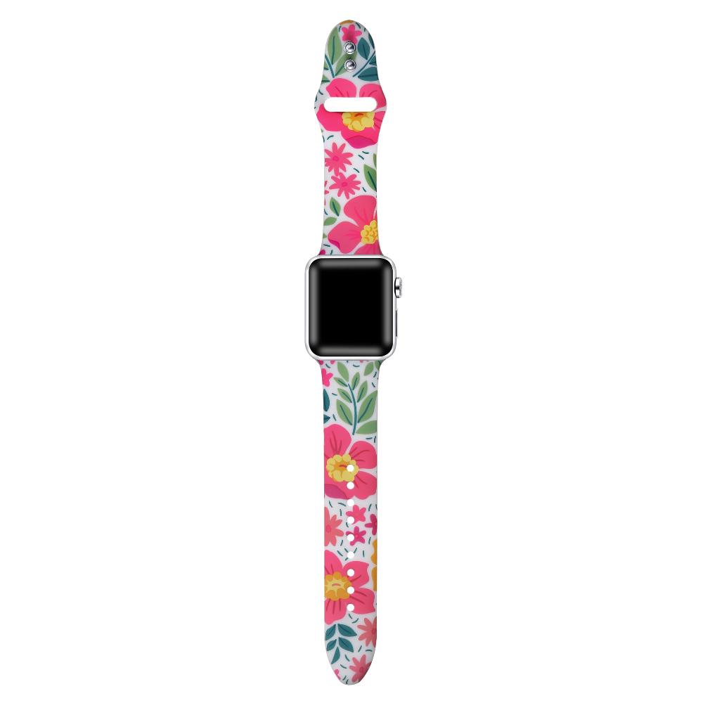 Printed Silicone Band with Pins for Apple Watch