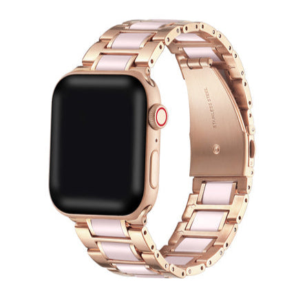 Amelia Stainless Steel & Resin Detail Replacement Band for Apple Watch