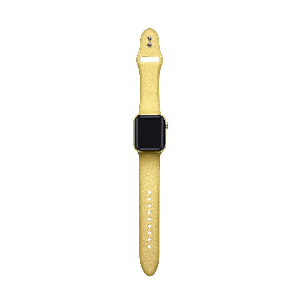 Metallic Silicone Band for Apple Watch Gold - FINAL SALE