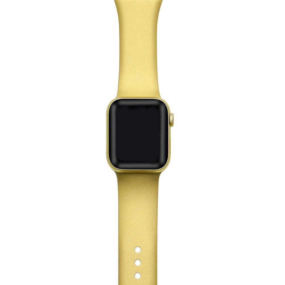 Metallic Silicone Band for Apple Watch Gold - FINAL SALE