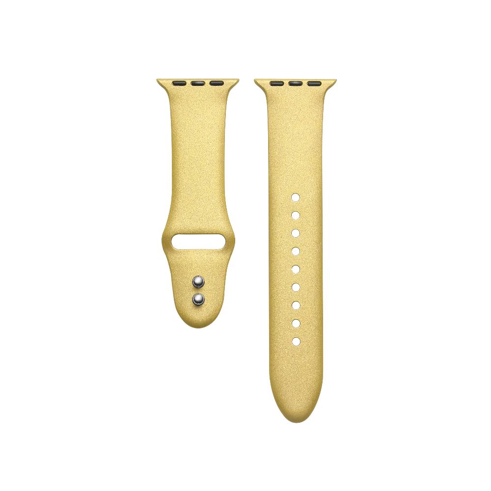 Metallic Silicone Band for Apple Watch Gold - FINAL SALE