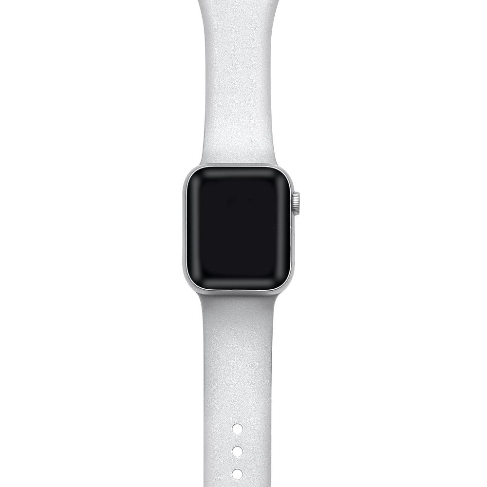 Metallic Silicone Band for Apple Watch Silver - FINAL SALE