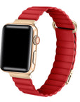 Dakota Leather Band for Apple Watch Red - FINAL SALE