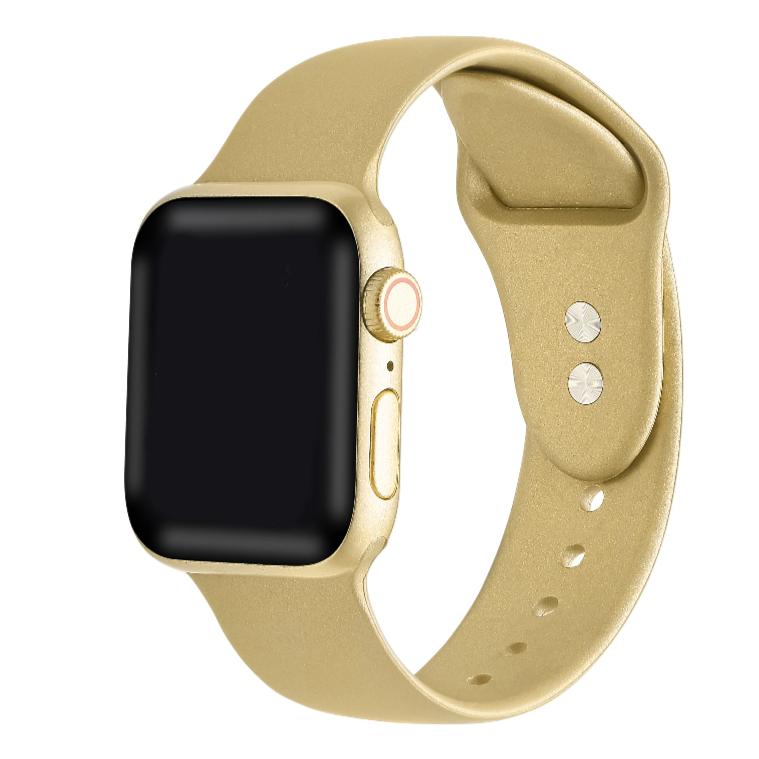 Metallic Silicone Band for Apple Watch Gold - FINAL SALE