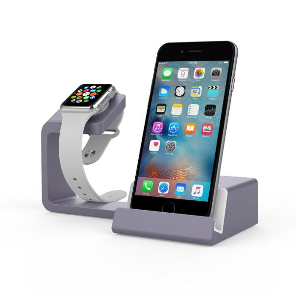 2 in 1 Charging Stand for Apple Watch & Smartphones with Built-in USB Ports