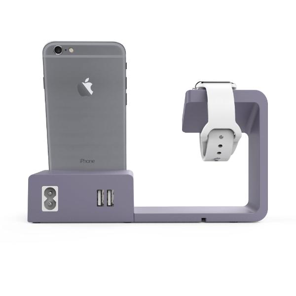 2 in 1 Charging Stand for Apple Watch & Smartphones with Built-in USB Ports