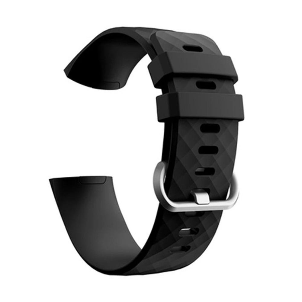 Silicone Band for Fitbit Charge 3 - Black