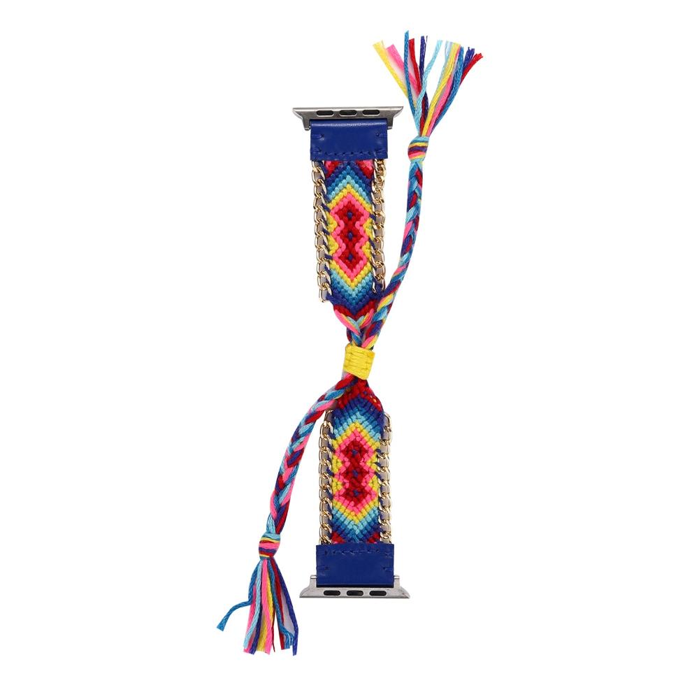 Braided Friendship Bracelet Band for Apple Watch Blue FINAL